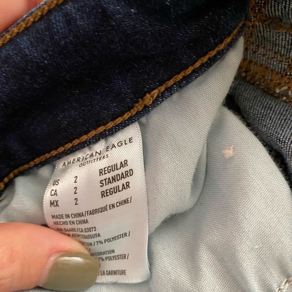 Dark wash with distressing. Worn few times and in great shape! - Picture 2 of 4